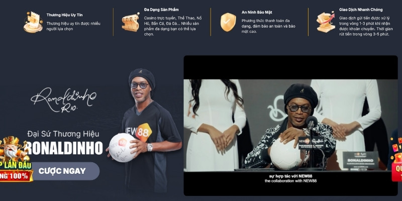 Brand New88 Ronaldinho tái xuất tin tưởng hợp tác