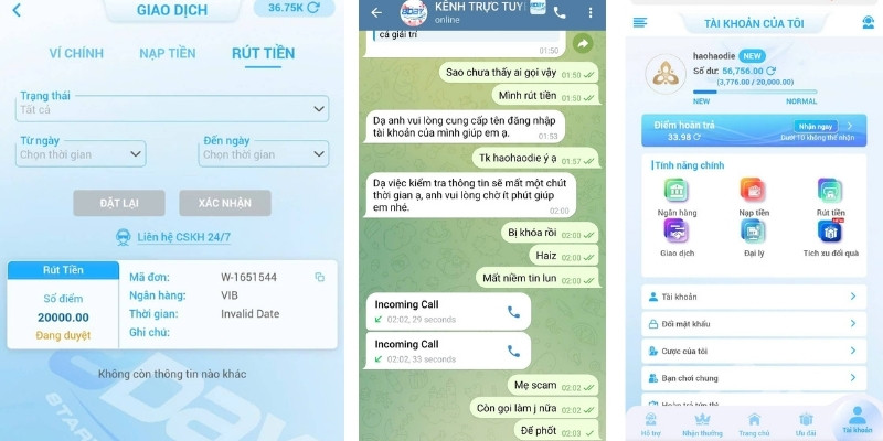 Hình khách hàng feeback nhà cái lừa đảo 8Day