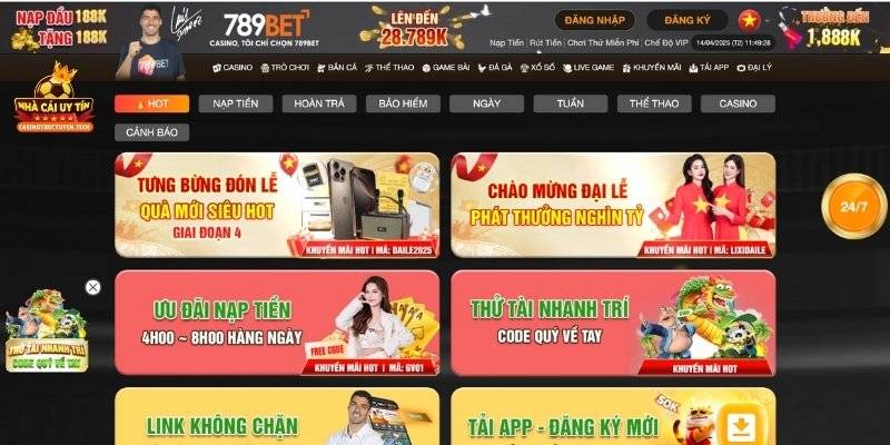 Khuyến mãi 789BET siêu hời, xứng danh nhà cái uy tín nhất