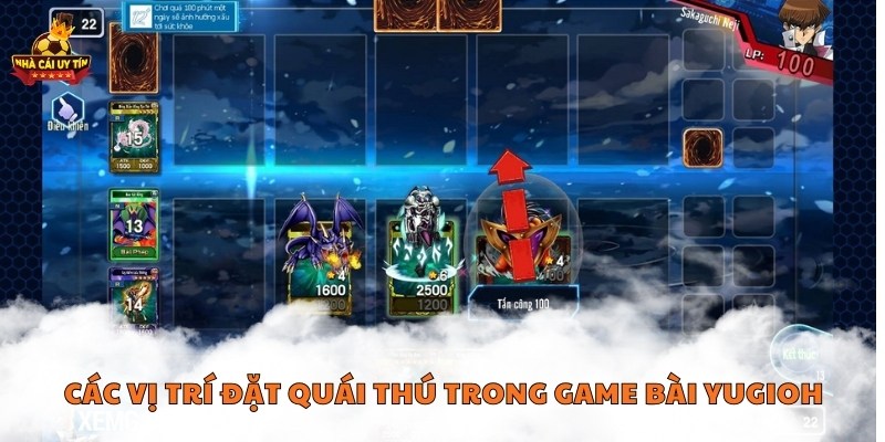 Các vị trí đặt quái thú trong game bài Yugioh